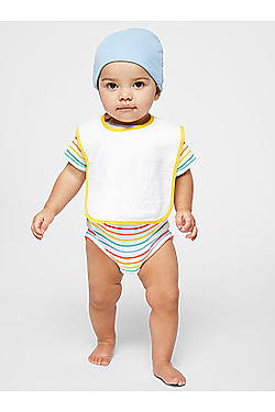 Infant Contrast Trim Terry Bib