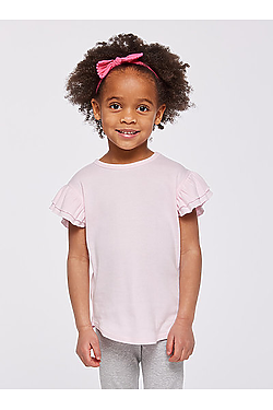 Toddler Girls Flutter Sleeve T