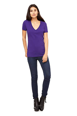 Women's S/S Deep V-Neck Tee